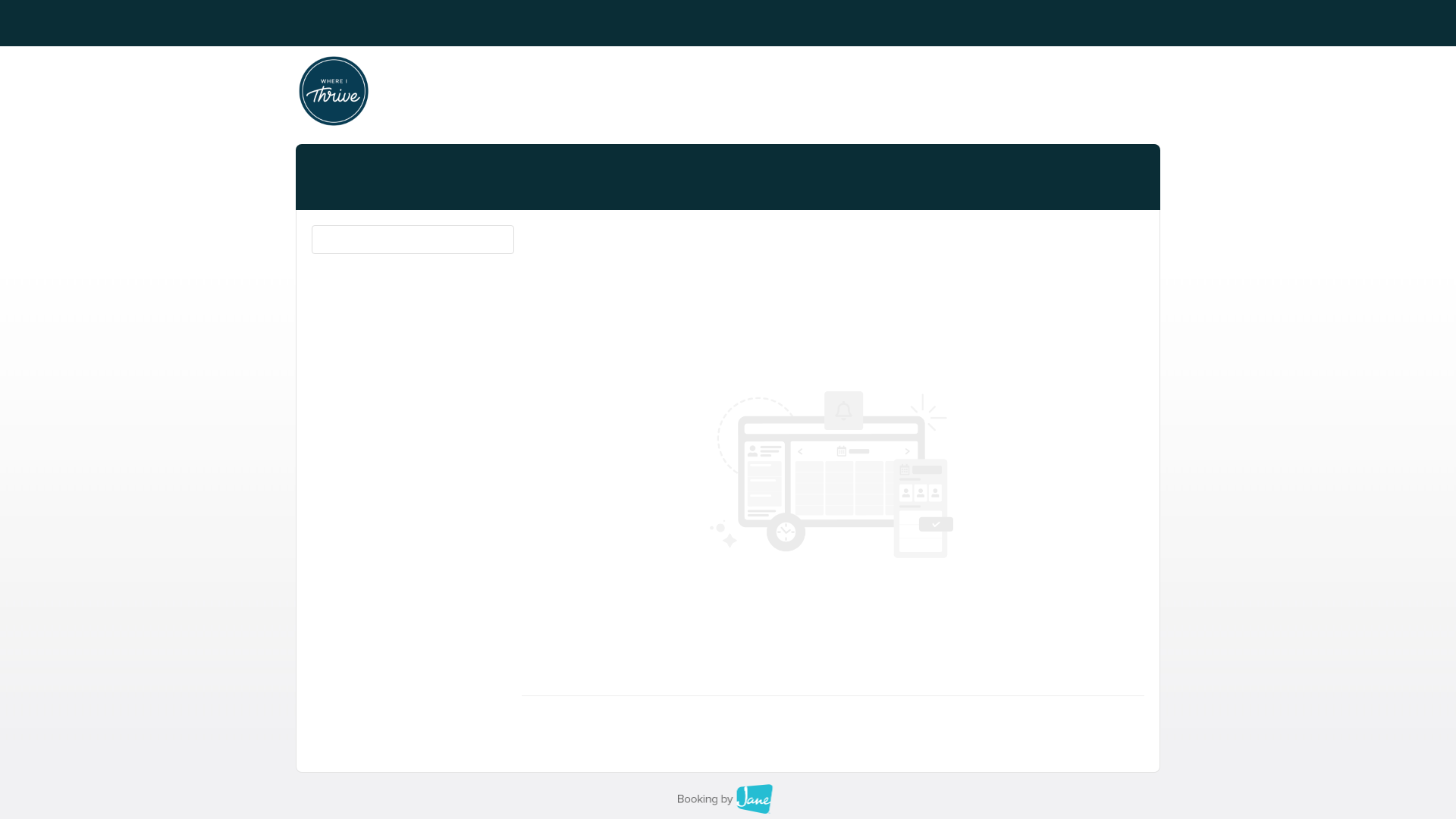 Booking experience website, before